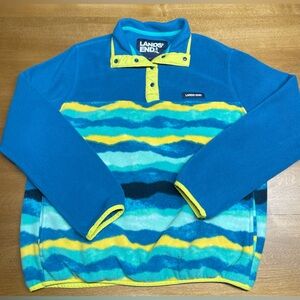 Lands End Women’s Small Fleece Pullover Colorful Gorpcore